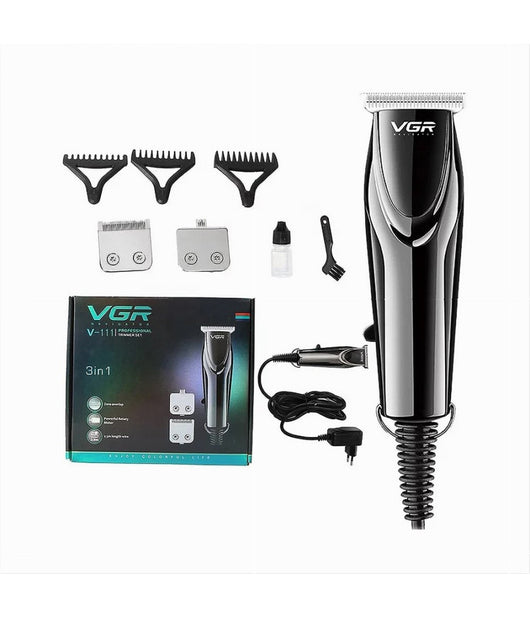 Set Tagliacapelli Rifinitore Professionale 3in1 Rasoio Elettrico Con Filo V-111         