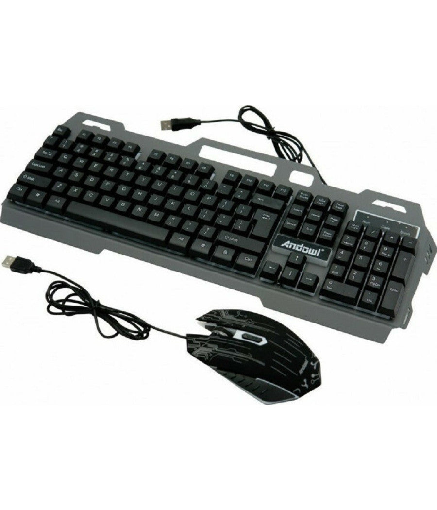 Set Tastiera Mouse Da Gioco Tasti Retroilluminati Rgb Lingua Inglese Usa Q808         