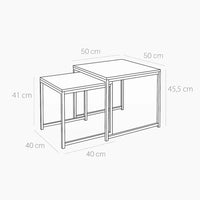 SET TAVOLINO NESTING BIANCO SWINDON