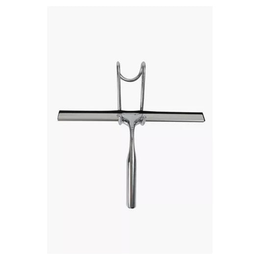 Trade Shop - Set Tergivetro Per Doccia Con Gancio Muro Adesivo Doppio Appendino Porta Box Cromo 87834         