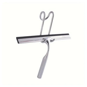 Trade Shop - Set Tergivetro Per Doccia Con Gancio Muro Adesivo Doppio Appendino Porta Box Cromo 87834         