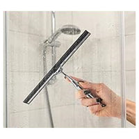 Trade Shop - Set Tergivetro Per Doccia Con Gancio Muro Adesivo Doppio Appendino Porta Box Cromo 87834         