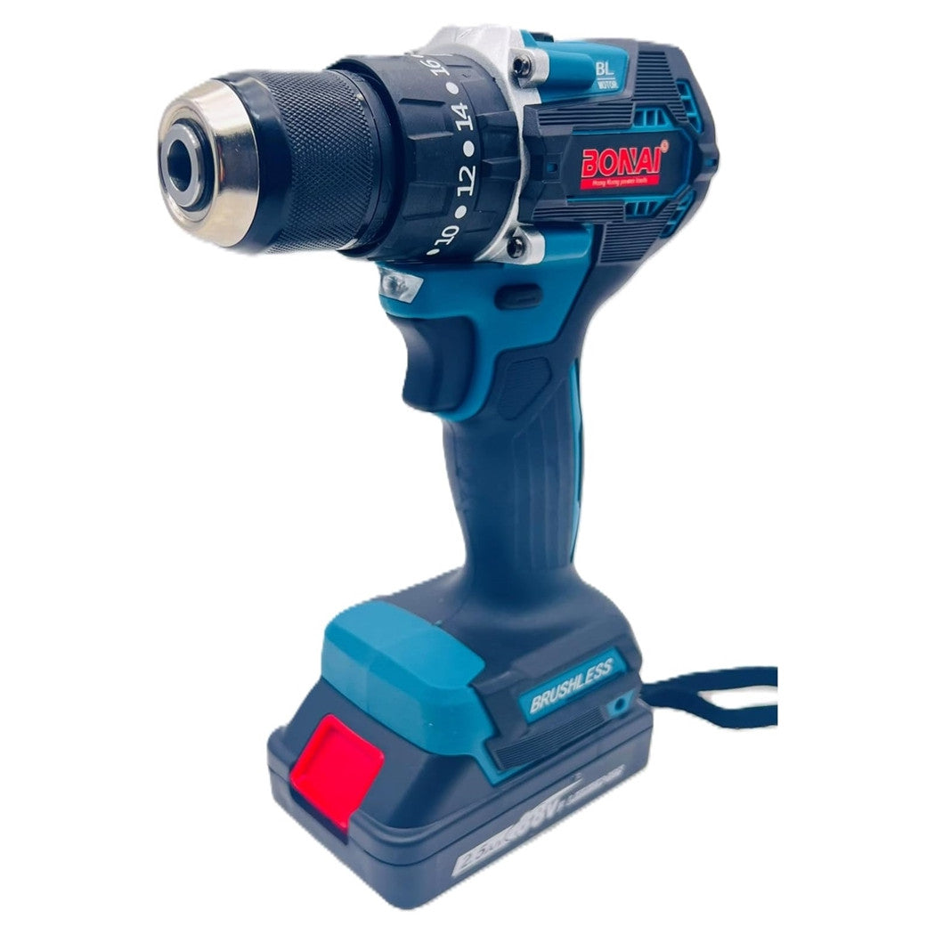 Trade Shop - Set Trapano Elettrico Avvitatore A Batteria 2 Velocità Punte Borsa Attrezzi 2 Batterie         