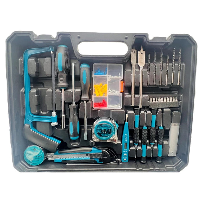 Trade Shop - Set Trapano Elettrico Avvitatore A Batteria 2 Velocità Punte Borsa Attrezzi 2 Batterie         