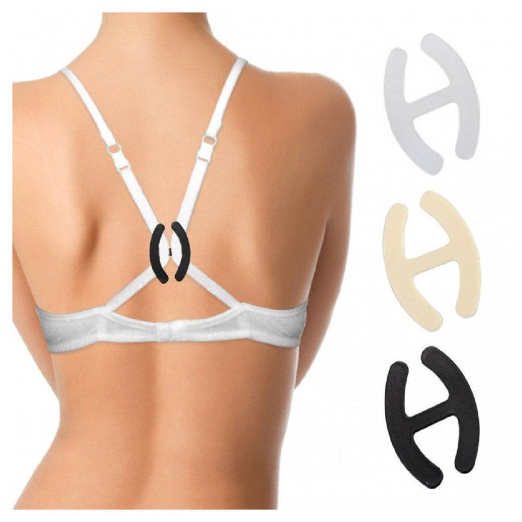 Trade Shop - Set Tre Clip Per Nascondere Le Bretelle Del Reggiseno In Tre Colori -