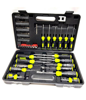 Set Valigia Bussole Cacciaviti Cacciavite Inserti 78 Pz A Taglio Croce Torx Y U         