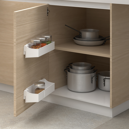 Set vaschette ausiliare, 350, Plastica bianca, Tecnoplastica.