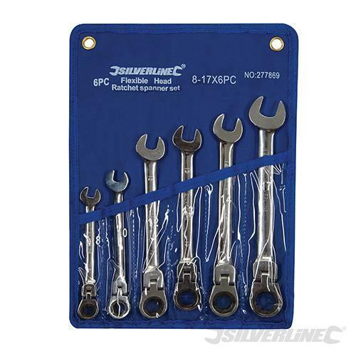 Set Silverline chiavi testa fissa croce cricchetto 180° acciaio da 8 a 17mm Prezzo