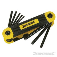 Kit Chiavi T9 - T40 tascabile in acciaio imperiali esagonali stella Expert 8 pz