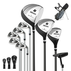 Set con 9 mazze da golf per uomini, Set completo da golf regalo perfetto per golfisti Grigio-Golf