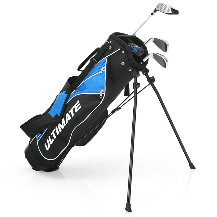Set completo di mazze da golf per bambini 8-10 anni, Set da golf include legno da fairway 3 sacca da golf Blu-Golf