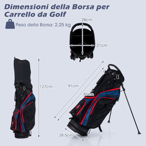 Set completo di mazze da golf per uomo, Set pacchetto mazze da golf con driver 1 da 460cc fairway 3 ibrido 5 Blu-Golf