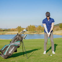 Set completo di mazze da golf per uomo, Set pacchetto mazze da golf con driver 1 da 460cc fairway 3 ibrido 5 Verde-Golf