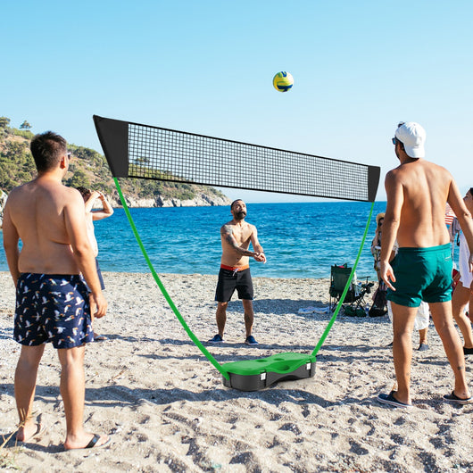 Set da badminton con rete racchette e volani, Set da badminton per gioco all'aperto con 2 volani 270x33,5x160cm Verde-Ricreazione outdoor