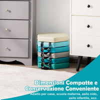 Set di 6 cuscini esagonali morbidi con maniglie per bambini, Sedili portatili e flessibili per scuola Morandi-Tappetini da gioco