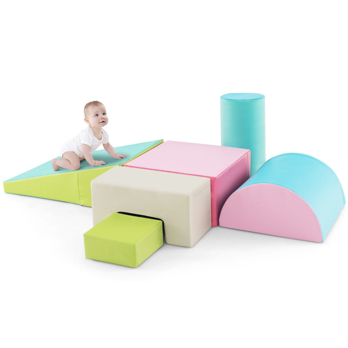 Blocchi rampicanti in schiuma per bambini 1-3 anni, Blocchi rampicanti set rampicante indoor con rettangoli Verde-Giocattoli educativi