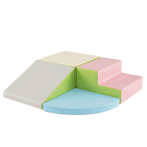 Set di blocchi in schiuma con velcro per arrampicarsi e gattonare per bambini-Set di blocchi morbidi per lo sviluppo dei bambini Azzurro