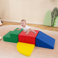 Set di blocchi in schiuma con velcro per arrampicarsi e gattonare per bambini-Set di blocchi morbidi per lo sviluppo dei bambini Oro
