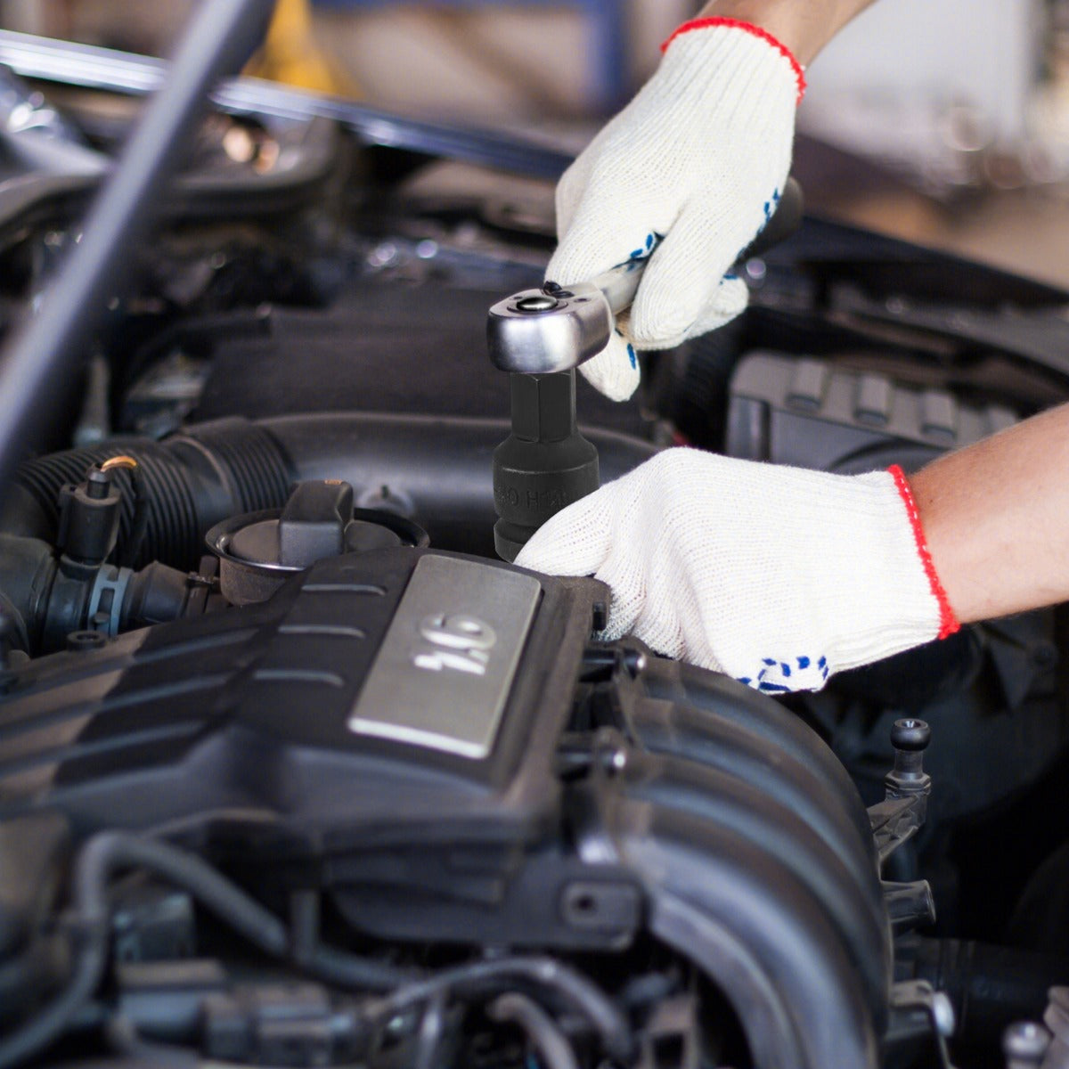 Set di bussole per pinze freno da 16 pezzi, Kit di attrezzi per la regolazione dei freni con chiave di trasmissione Arancione-Accessori per veicoli