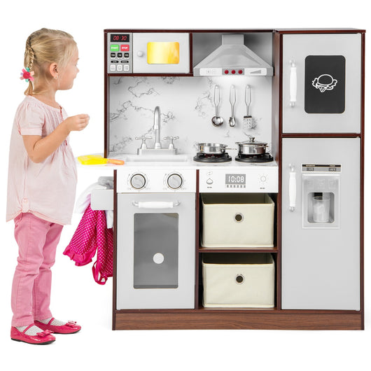 Set di cucina giocattolo per bambini con luci e suoni accattivanti e forno a microonde, Set di cucina Caff¨¨-Cucine giocattoli