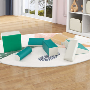 Set di giocattoli educativi per arrampicatori 7 pezzi, Attrezzatura leggera in schiuma per bambini pi¨´ di 1,5anni Verde-Giocattoli educativi