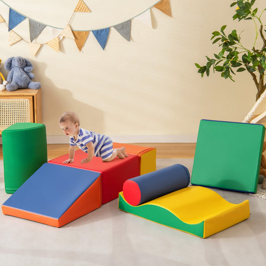 Set di giocattoli educativi per arrampicatori 7 pezzi, Attrezzatura leggera in schiuma per bambini pi¨´ di 1,5anni Multicolore-Giocattoli educativi