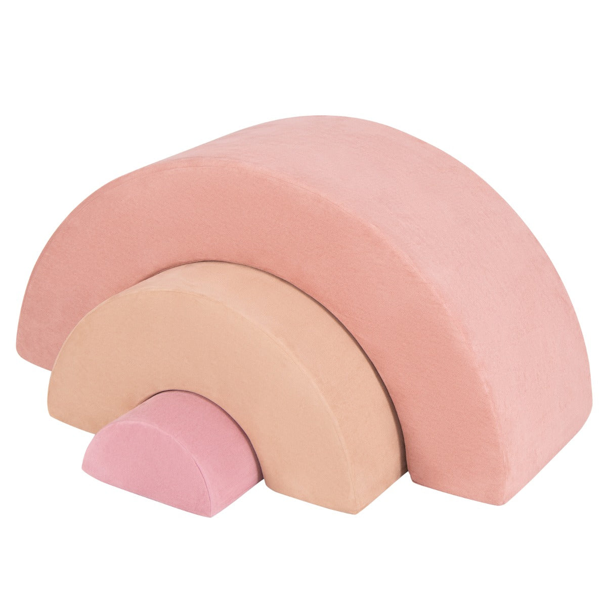 Set di giocattoli per arrampicata per bambini di 3 pezzi, Tunnel gioco interna in schiuma con riempimento elastico Rosa-Giocattoli educativi