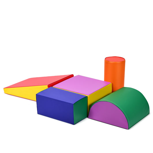 Set di gioco da arrampicata per bambini da 5 pezzi, Strutture di gioco in schiuma impermeabili Colorato-Giocattoli educativi