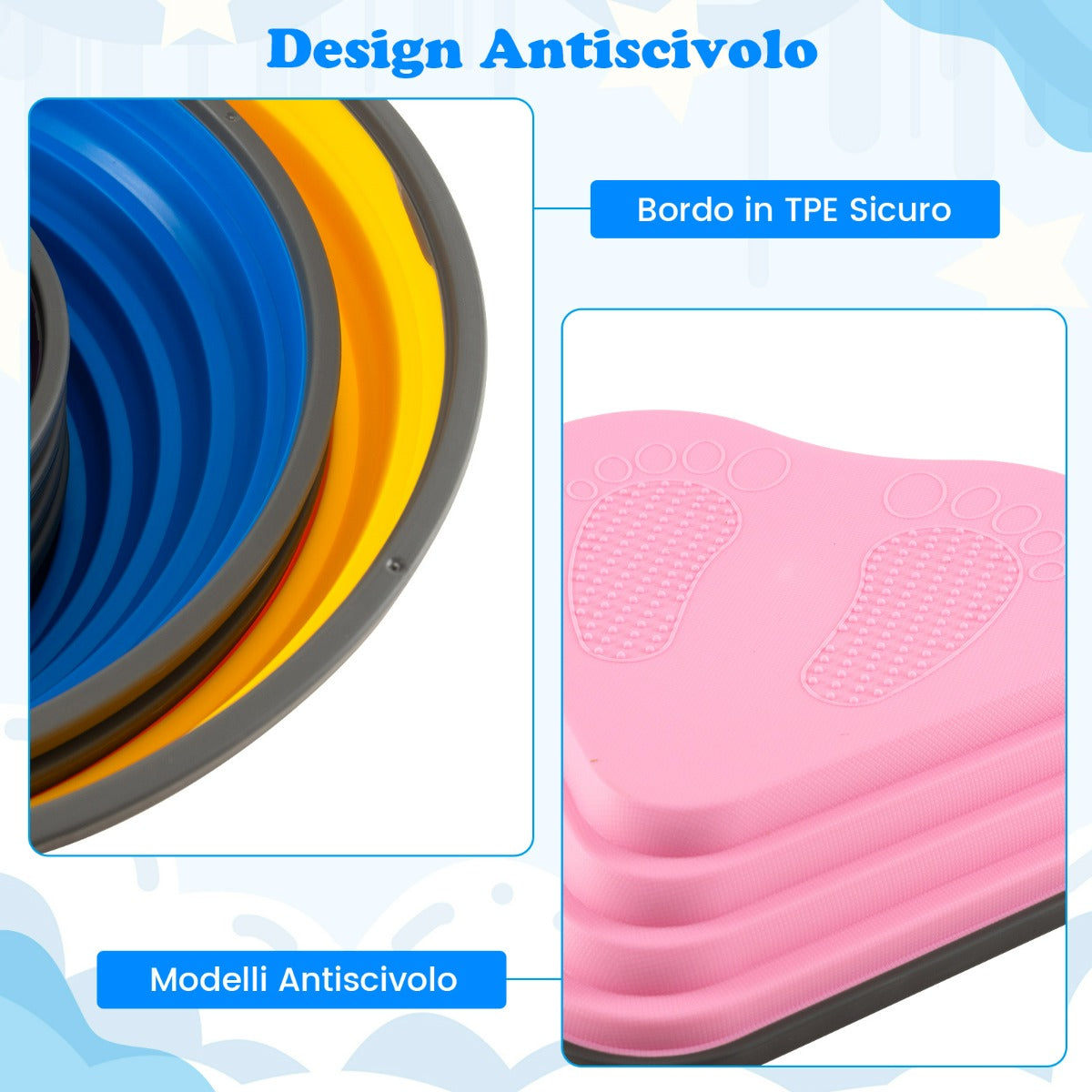 Set di pietre con bordo antiscivolo per bambini per coordinazione, Set da 11 blocchi di equilibrio a forma di cuore-Giochi su prato