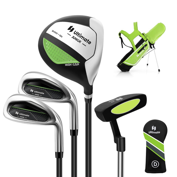 Set mazze da golf completo per bambini 8-10 anni, Set allenamento golf con sacca da golf fodera impermeabile Verde-Golf