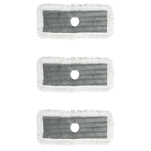 Panni di 6 per mocio riutilizzabili per spazzare a secco e ricariche per mocio bagnato, Panni lavabili per pulizia pavimenti Grigio-Strumenti pulizia