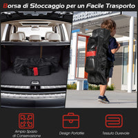 Set sacco da boxe appeso per bambini con guantoni da boxe, Sacco da boxe 60cm con sotto guanti e borsa Nero-Boxe