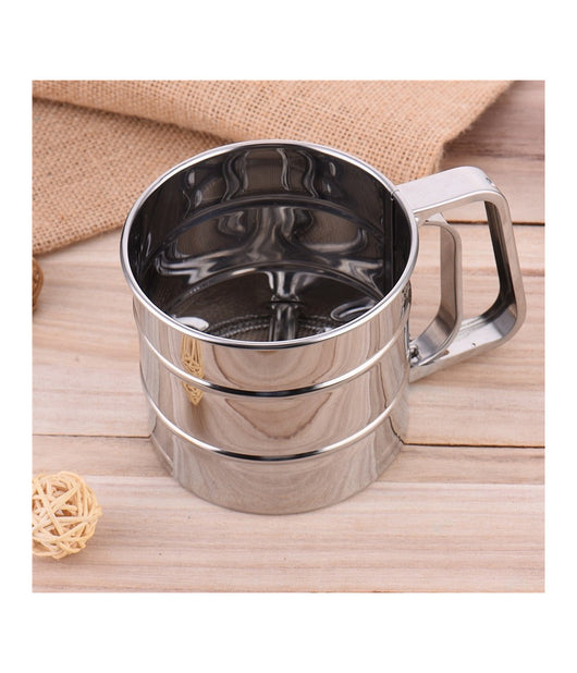 Setaccio Da Cucina Per Farina E Zucchero A Velo Acciaio Inox Spolverare 250 Gr         