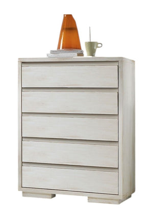 Cassettiera contemporanea 5 cassetti in legno massello l.80 x p.54 h.116 - Mobili 2G