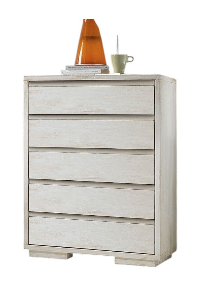 Cassettiera contemporanea 5 cassetti in legno massello l.80 x p.54 h.116 - Mobili 2G