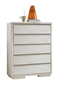 Cassettiera contemporanea 5 cassetti in legno massello l.80 x p.54 h.116 - Mobili 2G