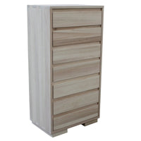 Cassettiera contemporanea 7 cassetti in legno massello l.70 x p.45 h.137 - Mobili 2G