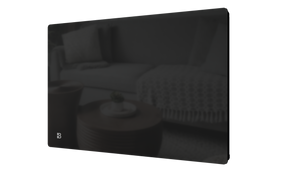 Radiatore elettrico fisso con frontale in vetro ceramico ad inerzia secca 1500W IRIS orizzontale nero