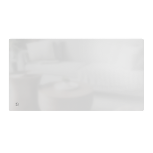 Radiatore elettrico fisso con frontale in vetro ceramico ad inerzia secca 2000W IRIS orizzontale bianco