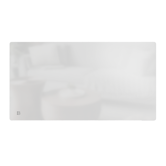 Radiatore elettrico fisso con frontale in vetro ceramico ad inerzia secca 2000W IRIS orizzontale bianco