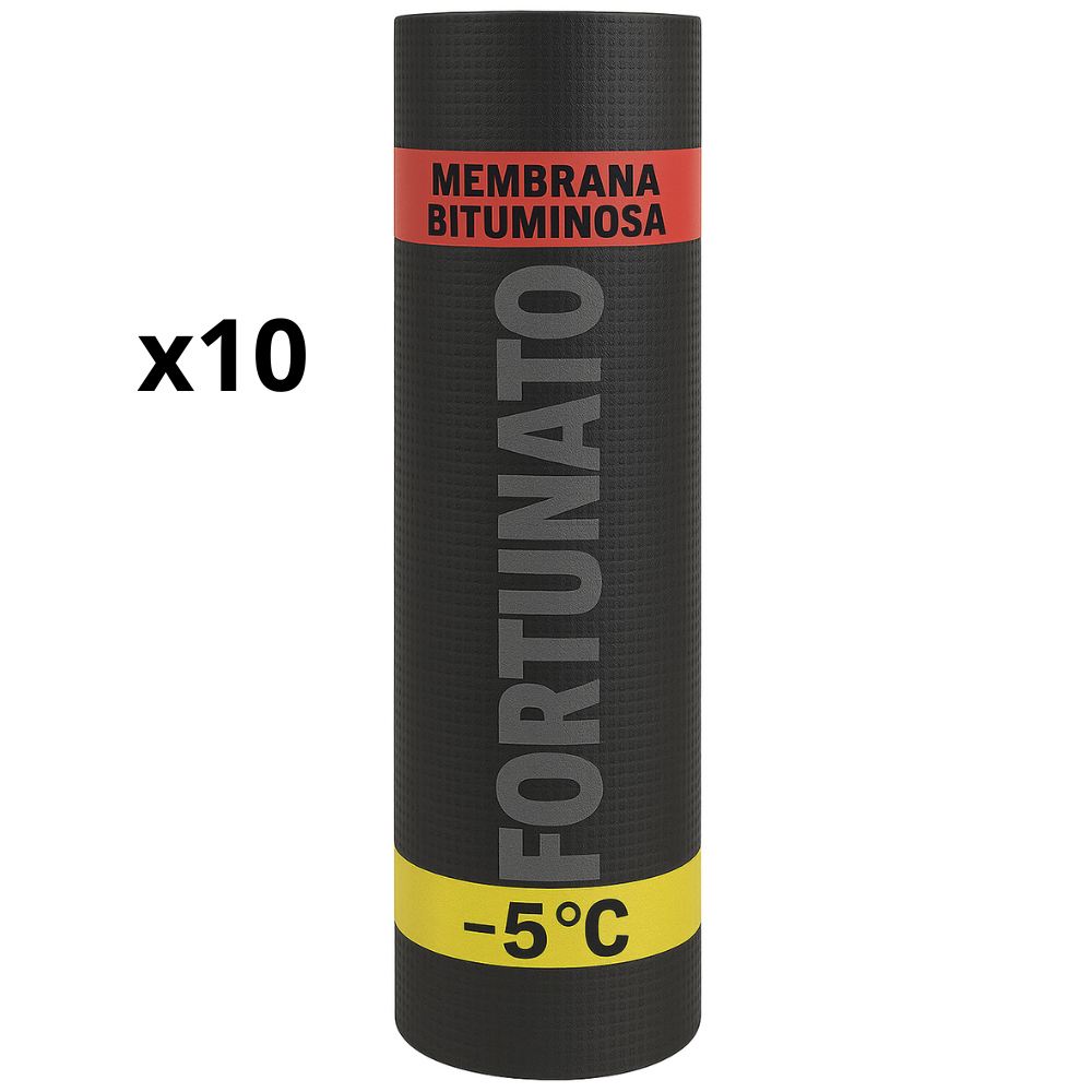 Membrana bituminosa impermeabilizzante casasciutta 4 kg/mq -5°c 10 rotoli 1x10 m