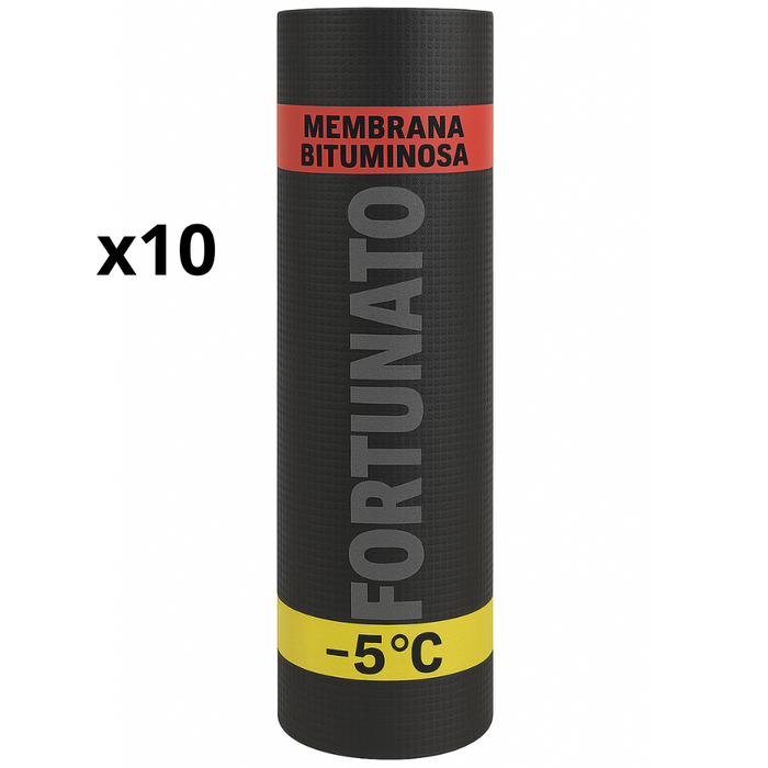 Membrana bituminosa impermeabilizzante casasciutta 4 kg/mq -5°c 10 rotoli 1x10 m