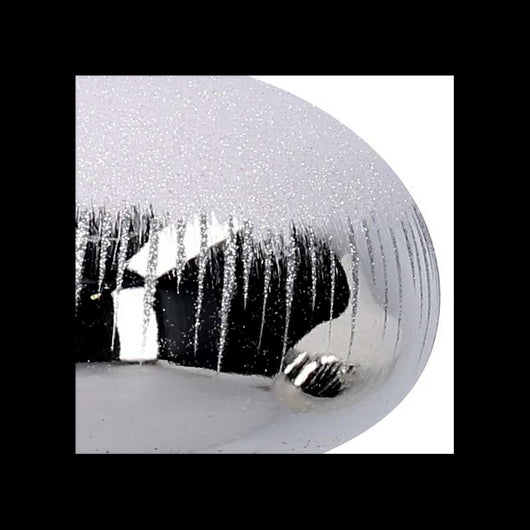 Sfera plastica cipolla innevata argentocm ø20