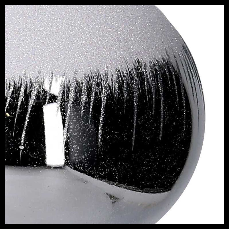 Sfera plastica cipolla innevata argentocm ø22h31