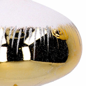 Sfera plastica cipolla innevata oro cm ø20