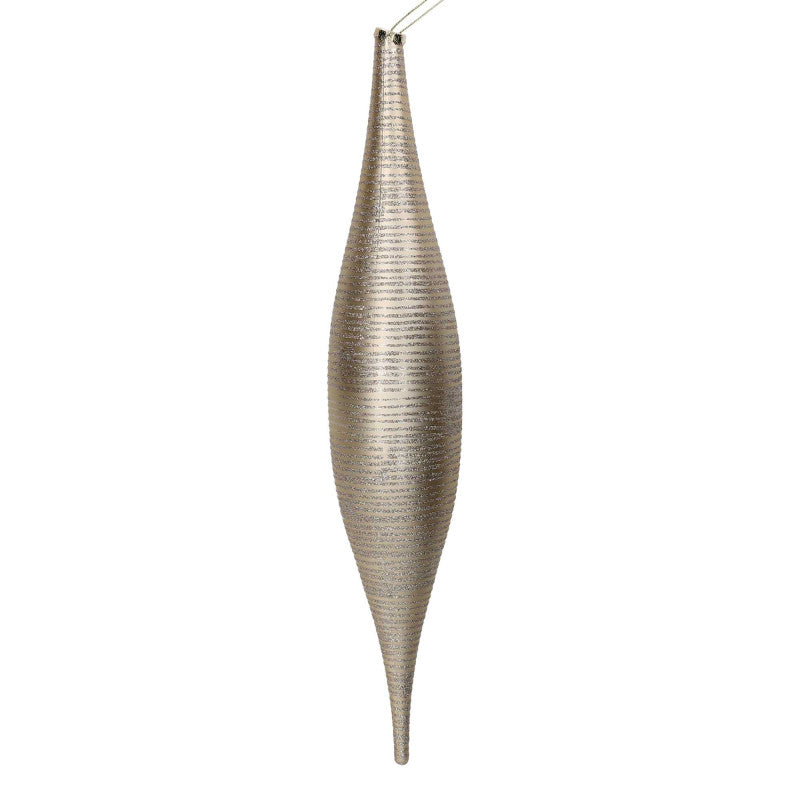 Sfera plastica glitter champagne cm h55