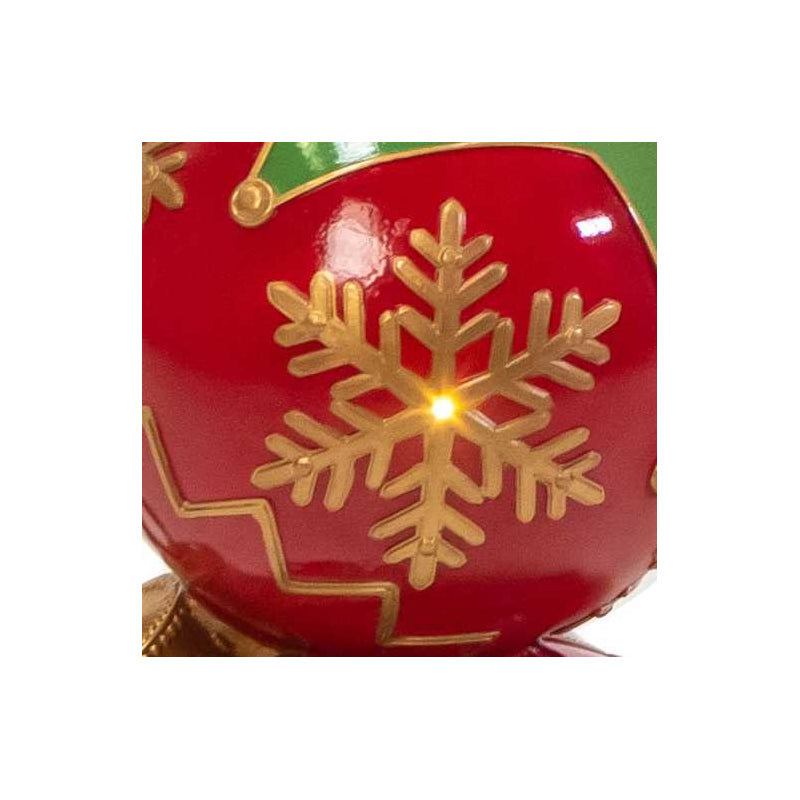 Sfera resina torre con led verde e rosso cm ø29,5h90