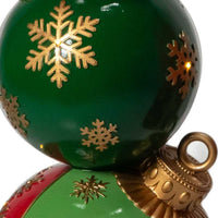 Sfera resina torre con led verde e rosso cm ø29,5h90