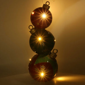 Sfera resina trio con led verde e rossocm ø25,5h64,5