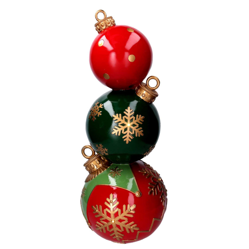 Sfera resina trio con led verde e rossocm ø25,5h64,5